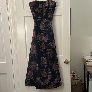 Floral Tea-Length Gown